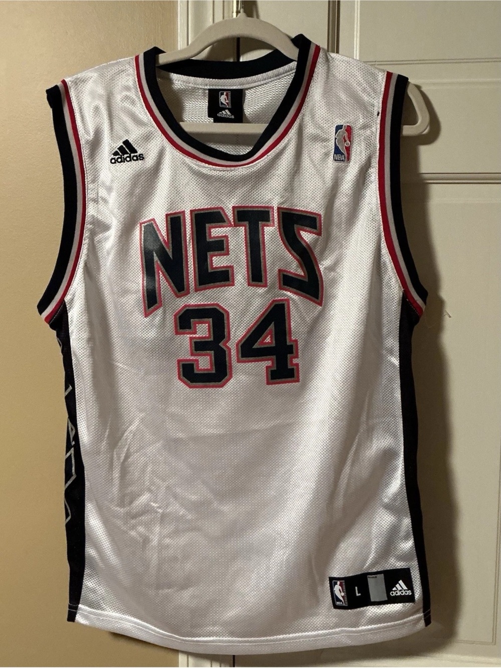 Devin Harris #34 New Jersey Nets Adidas NBA Basketball Jersey Youth Size L